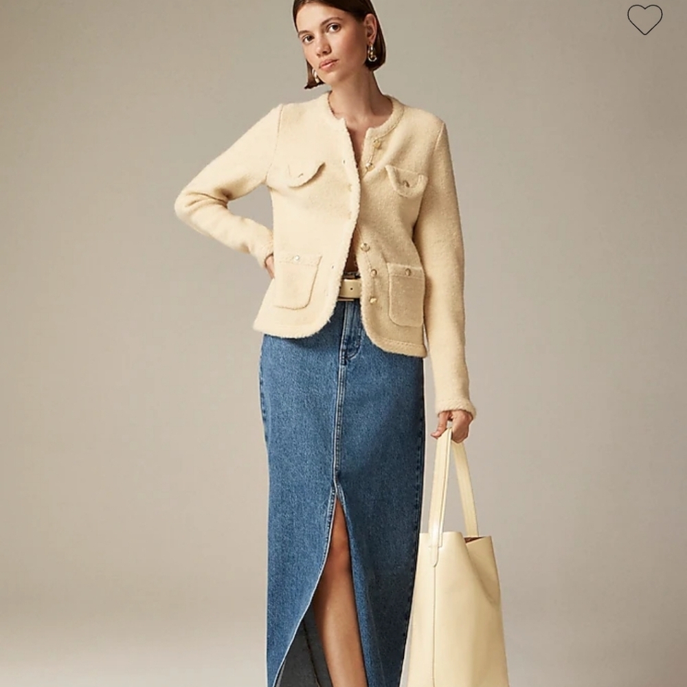 J Crew Textured sweater lady jacket CB931 SZ S NWT - Picture 2 of 11